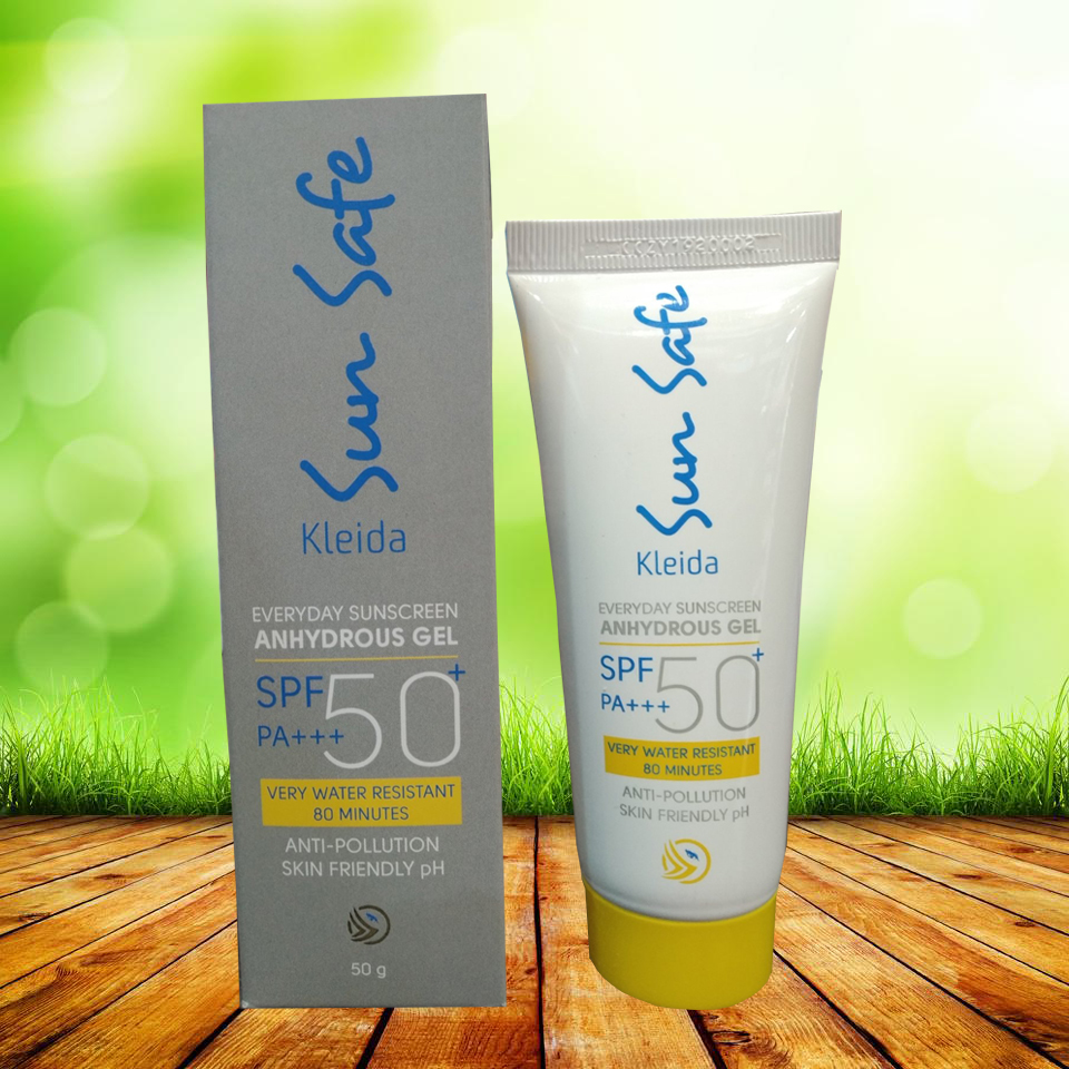 Kleida Sun Safe Sunscreen Gel, Spf50, For All Skin Types