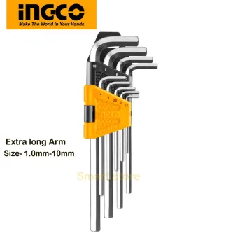 Ingco 9pcs Hex Allen Key Set Metric Arm Repair Tool Extra Long Allan Key Set Buy Online At Best Prices In Nepal Daraz Com Np