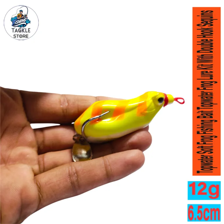 Top Water 6.5cm 12g Soft Frog Fishing Bait Top Water Frog Lures