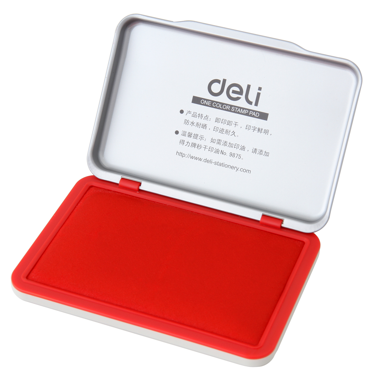 Deli Double Color Stamp Pad Red And Blue Ink Pad For Office Home