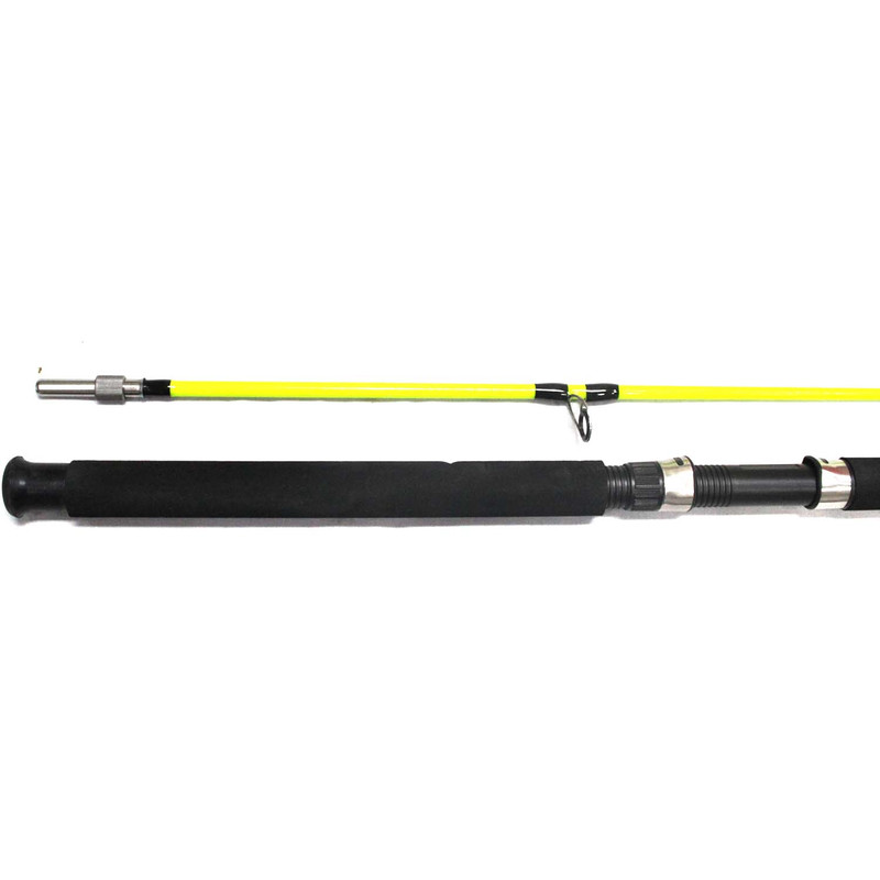 Crocodile 2pc Carbon Fishing Rod 2.10M With Screw Color Neon