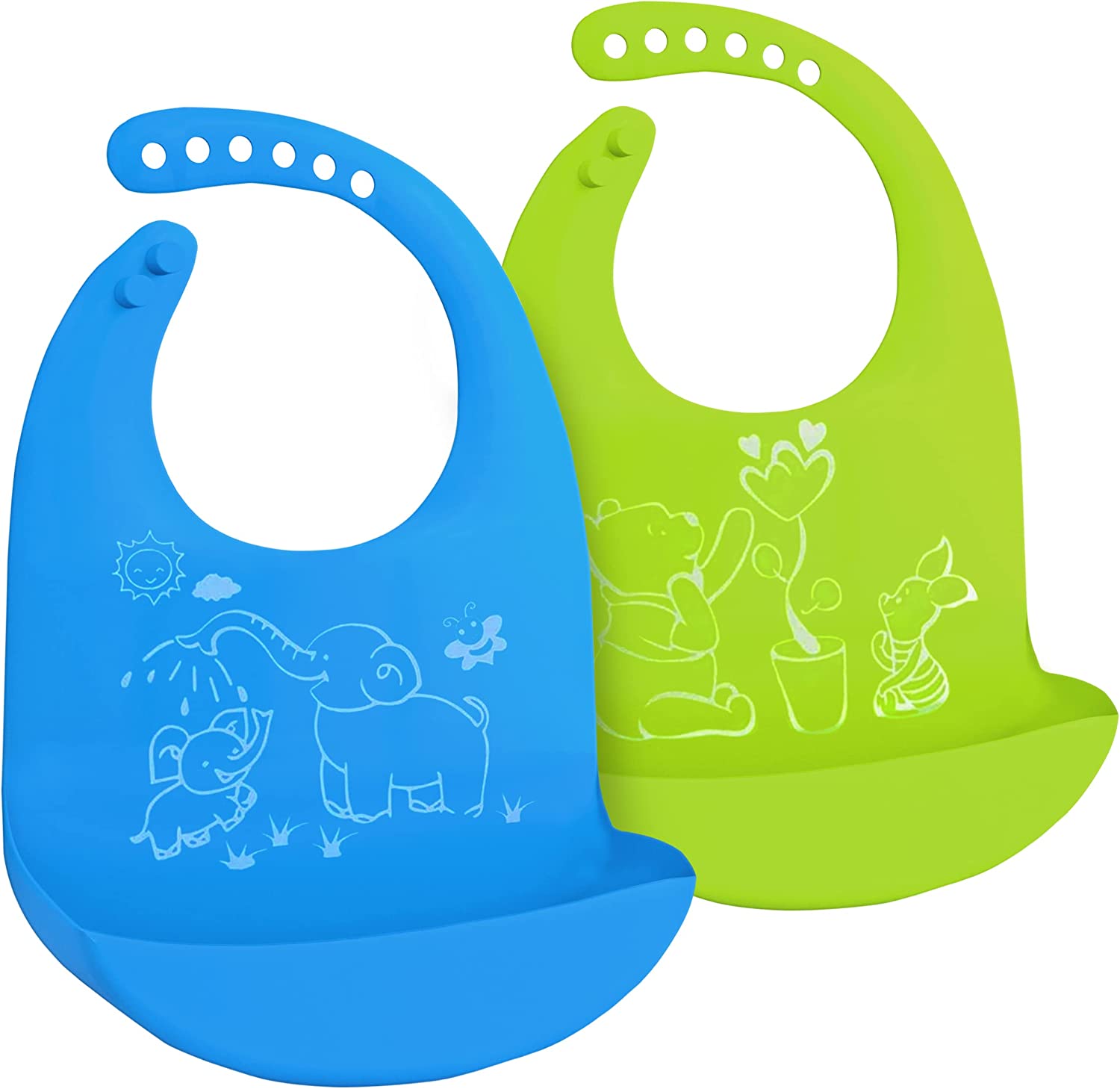 Waterproof Silicone Baby Big With Food Catcher - Set Of 2 | Daraz.com.np