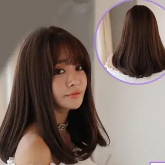 Cala Dark Brown Armpit Length Straight Wig With Fringe Buy Online