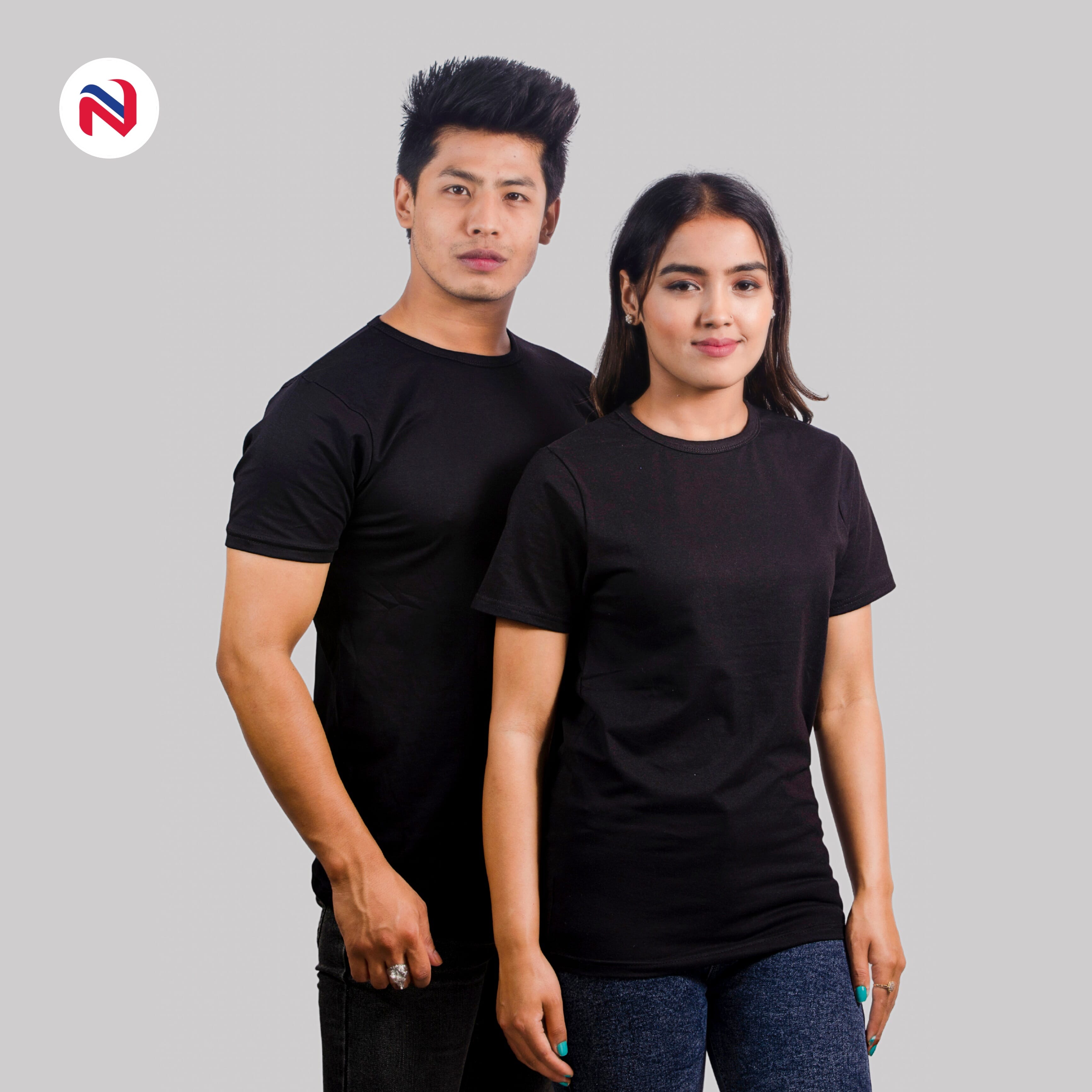 Black Oversize Plain Solid Cotton 