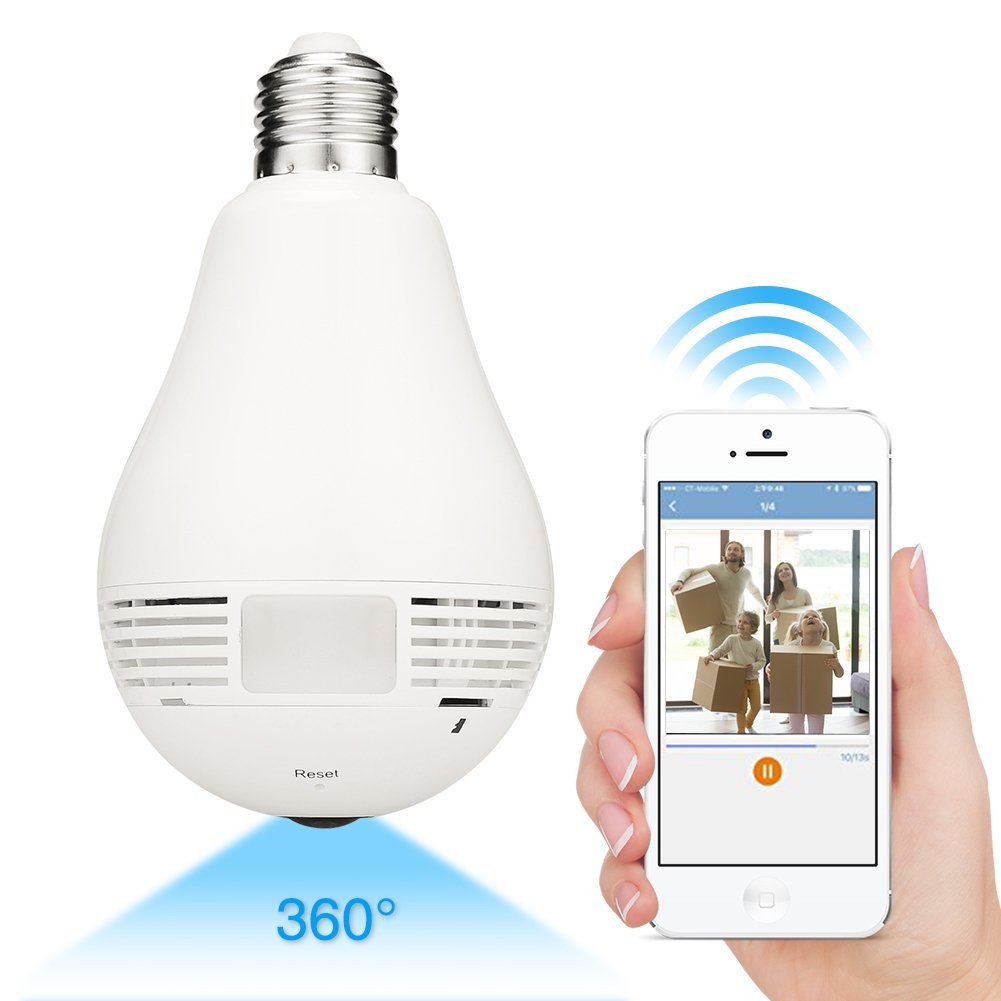 360 Degree Amazon Light Bulb Camera Bulb Light Wireless Ip