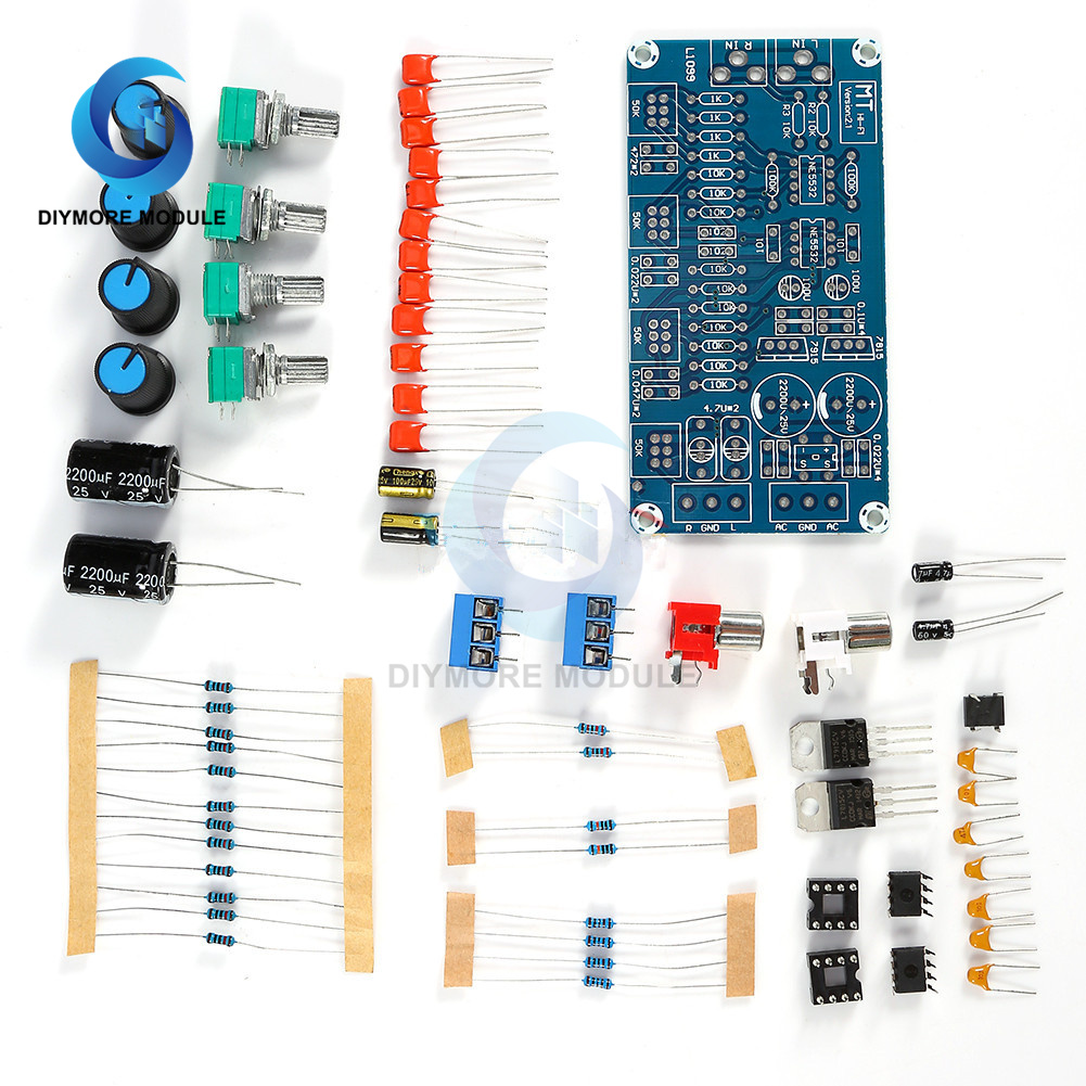 NE5532 Preamp Preamplifier Tone Board Module Treble Midrange Bass ...