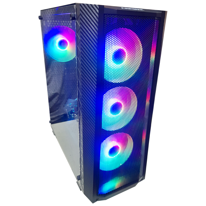 ARESZE Gaming PC Case 1912B ATX 4 RGB Fans Support 265mm GPU Length