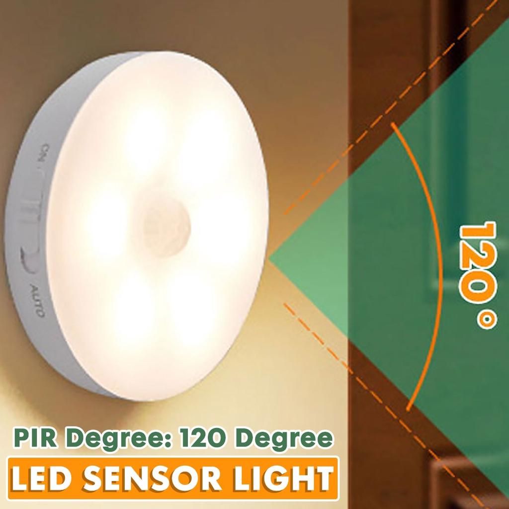 LED Motion Sensor Light Night Light USB Rechargeable Sensor Wireless Energy-saving Bedroom Cabinet Light Body Induction Lamp