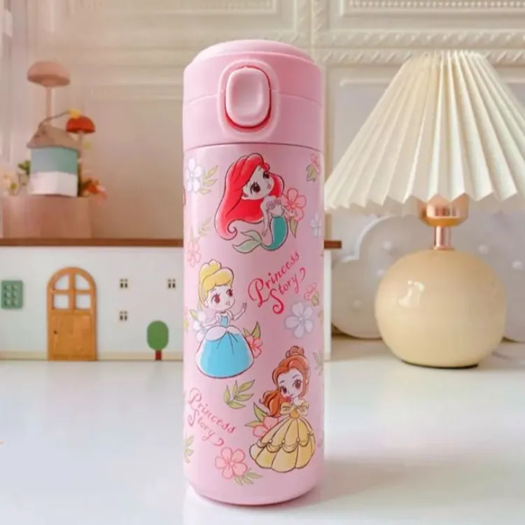 420ml Kids Thermos Cup Cartoon Hot Water Bottle Stainless Steel