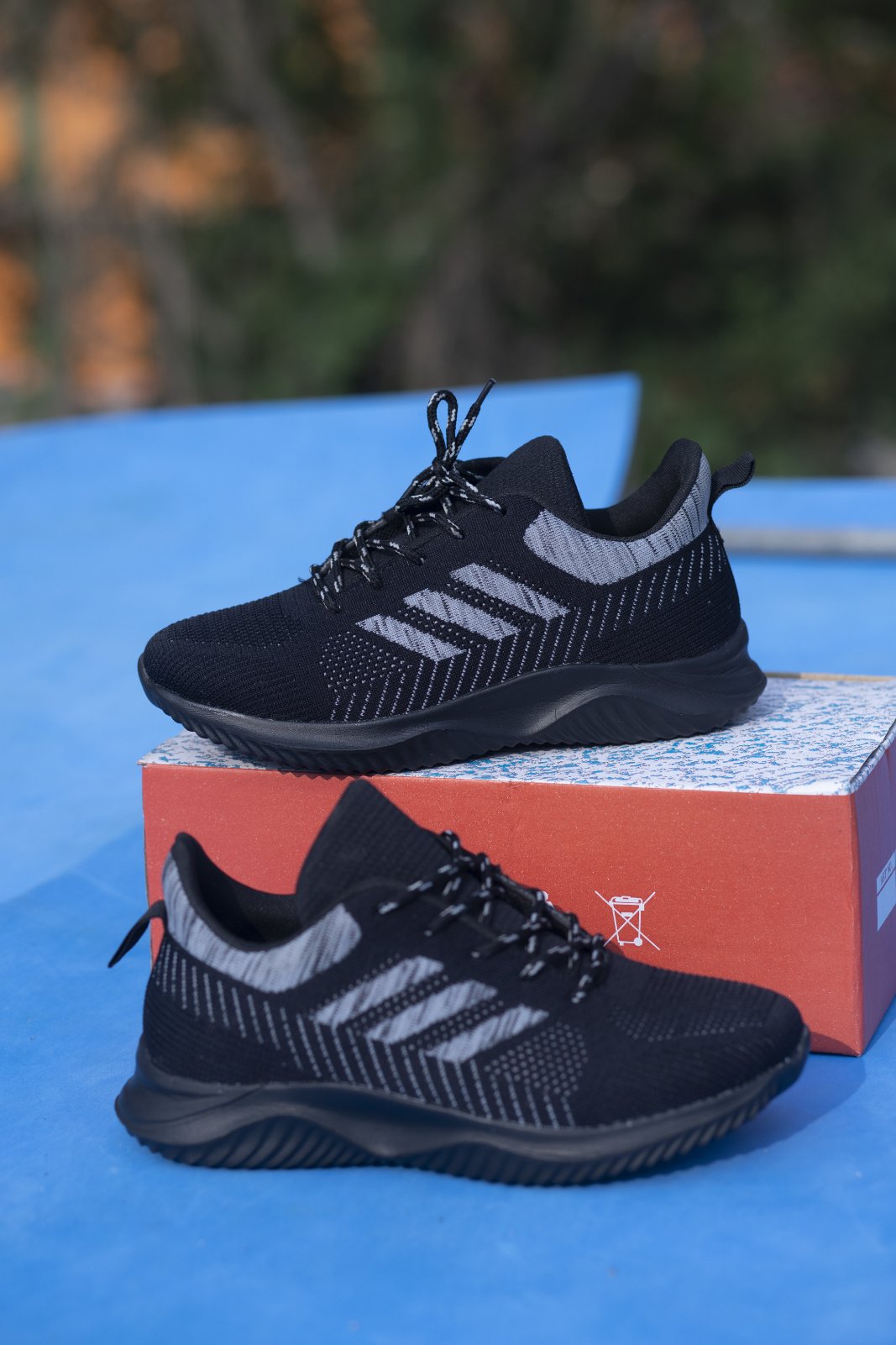 Black Breathable Shoes Sneakers For Men 