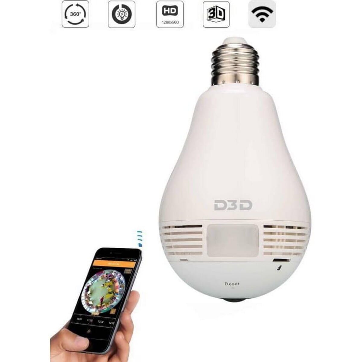 smart panoramic bulb 360 camera installation