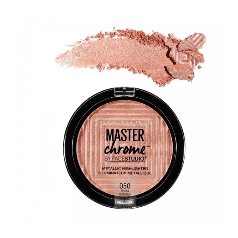 Maybelline Master Chrome Metallic Highlighter Powder, Rose Gold, by
