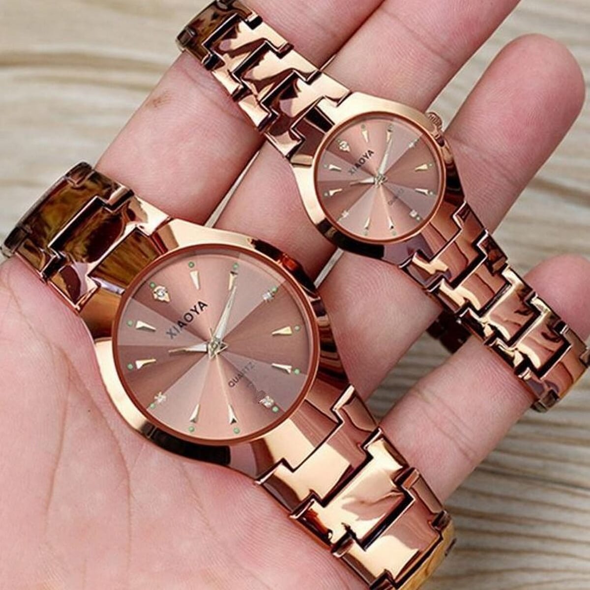 Couple Watches for Lovers Quartz Wristwatch Fashion Business Men s Watch Set of 2 Daraz .np