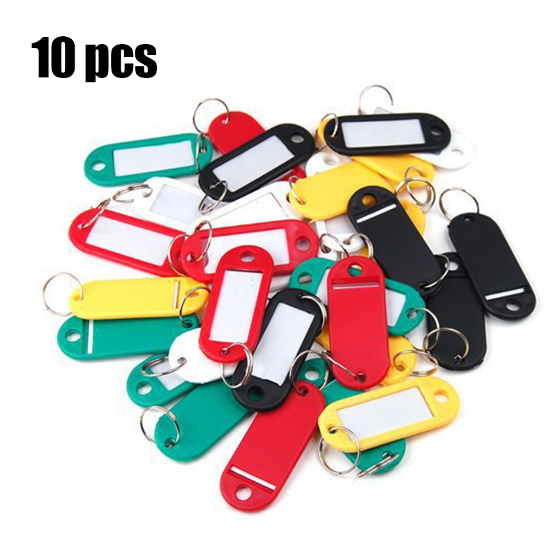 Keychain Sticker Tag 10/20pcs Colorful Plastic Keychain Key Tags Label Numbered Name Baggage ...