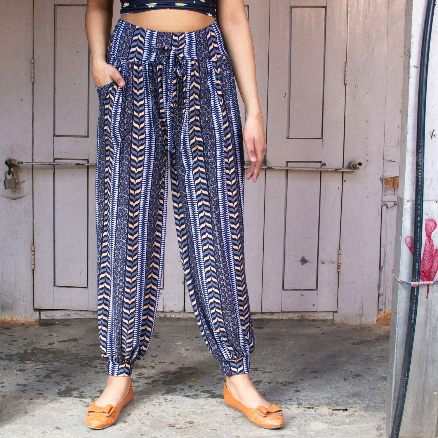 Floral Printed Cotton Plaso Styled Trousers(print may very) By Arushi