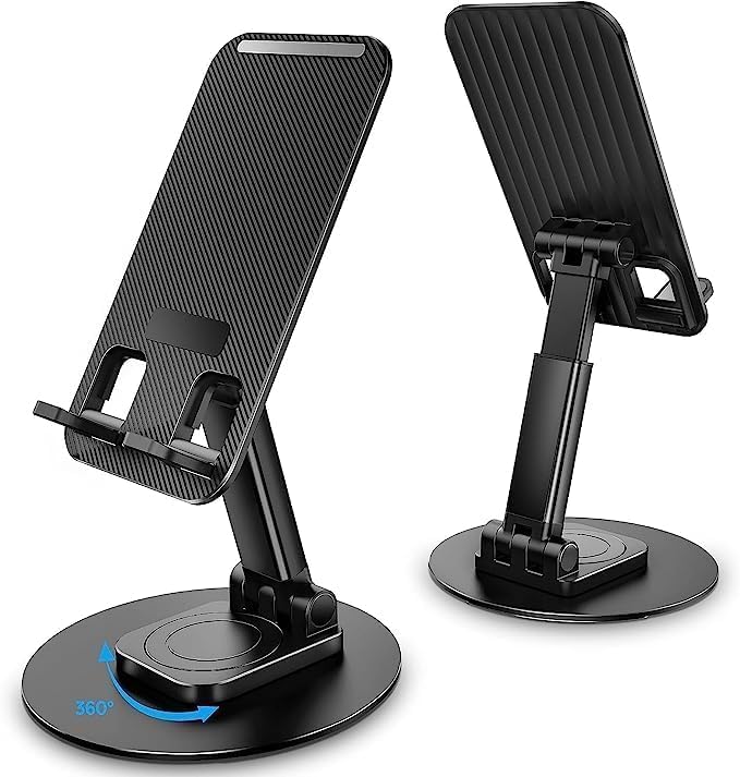 Folding Lifting Bracket Tablet Stand, Phone Stand Holder All Metal Base Angle Adjustable