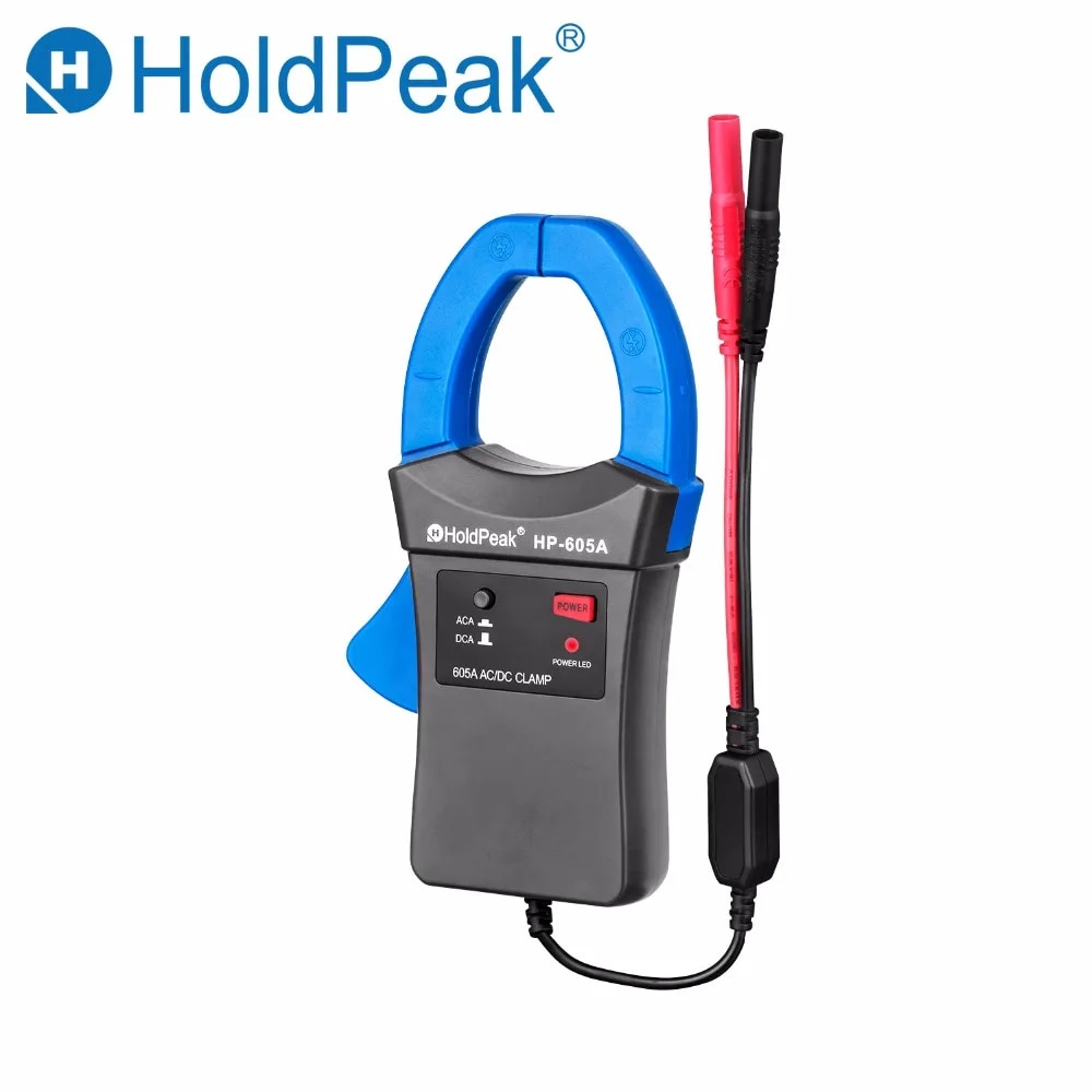 HoldPeak HP-605A Clamp Adapter 600A AC/DC Current Power LED 45mm Jaw ...