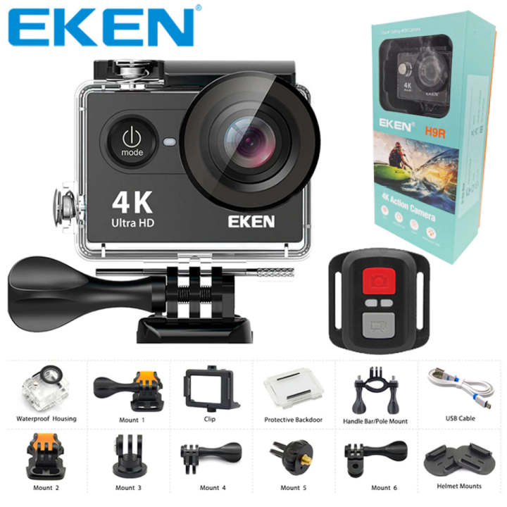 New Eken H9R Action Camera 4K Wifi Waterproof Sports Camera Full