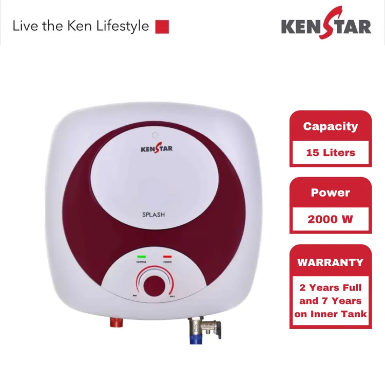 Kenstar 5-Star Rated Splash 15 Liters Water Heater | Kenstar Water Geyser |  India's Leading Water Heater Brand
