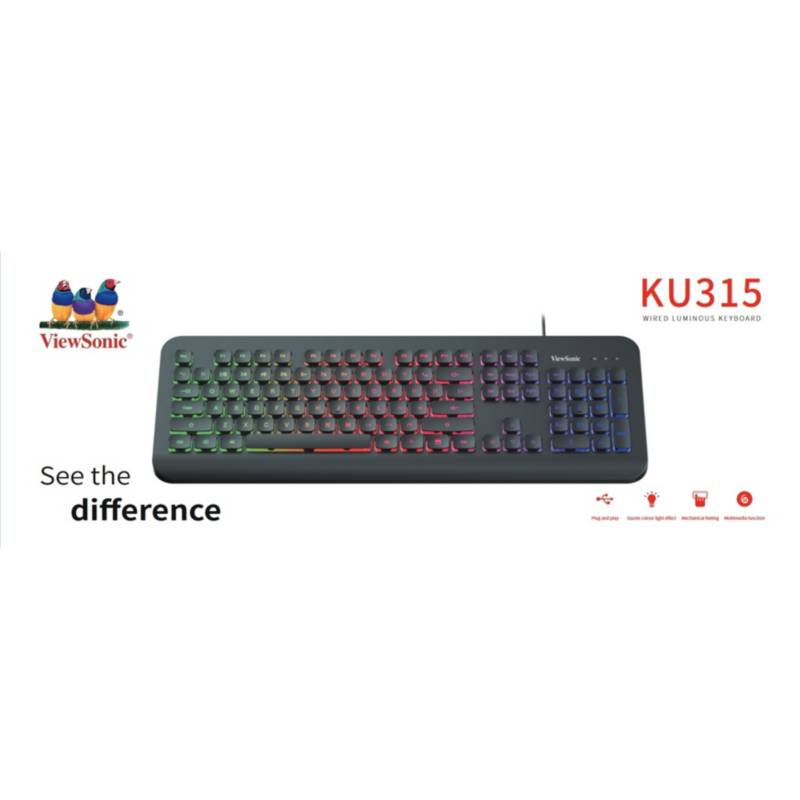 Keyboard Backlit Wired ViewSonic KU315 - Black | Daraz.com.np