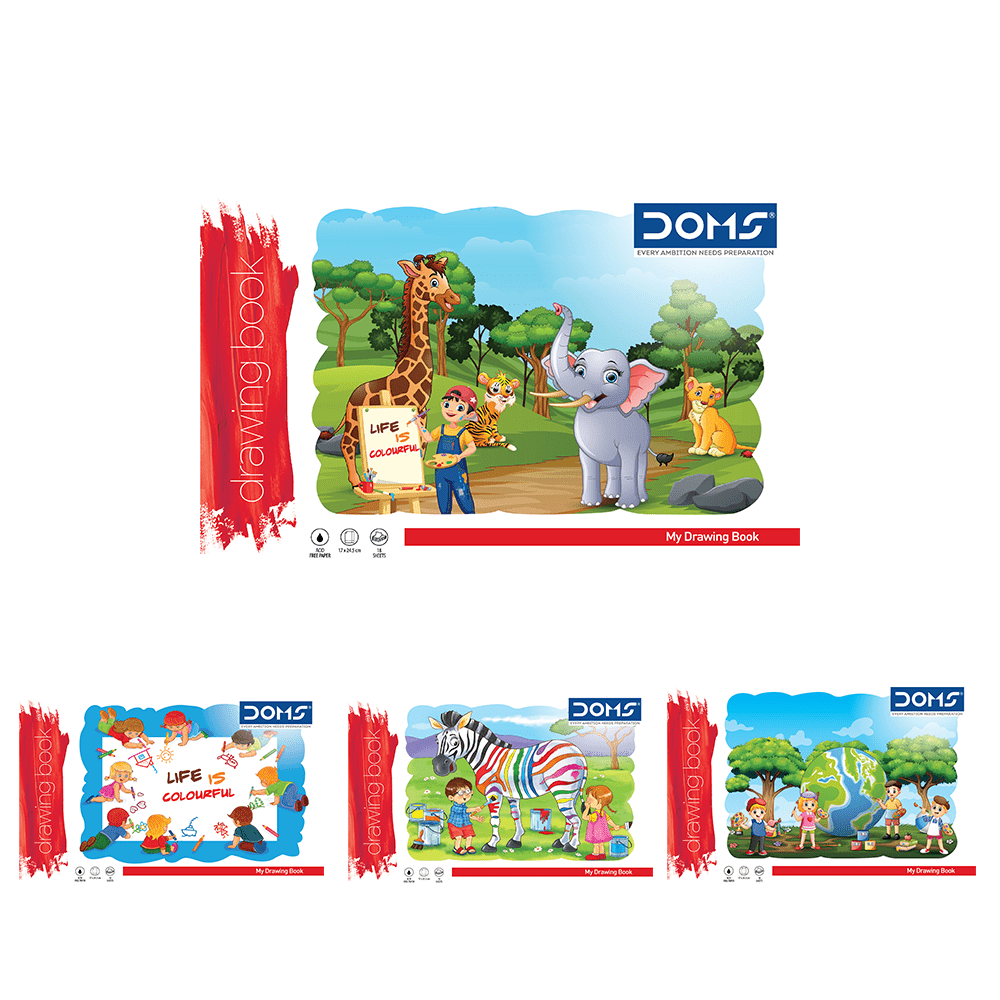 DOMS Drawing Book A5 7999 Plain 36 Pages 17 X 24.5 CM For