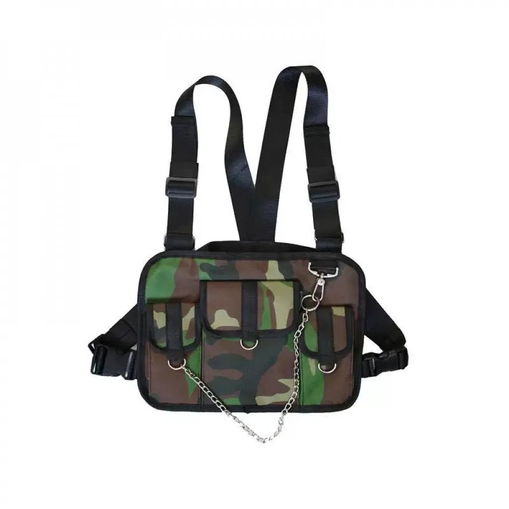 7085 TacticaChain Attach Design Chest Bag  Camo