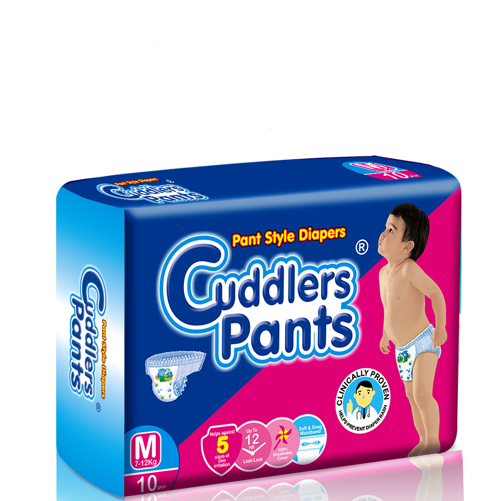 Baby Nappies Cuddlers Nappies Cuddlers Diaper Medium Pcs (7-12 Kg)