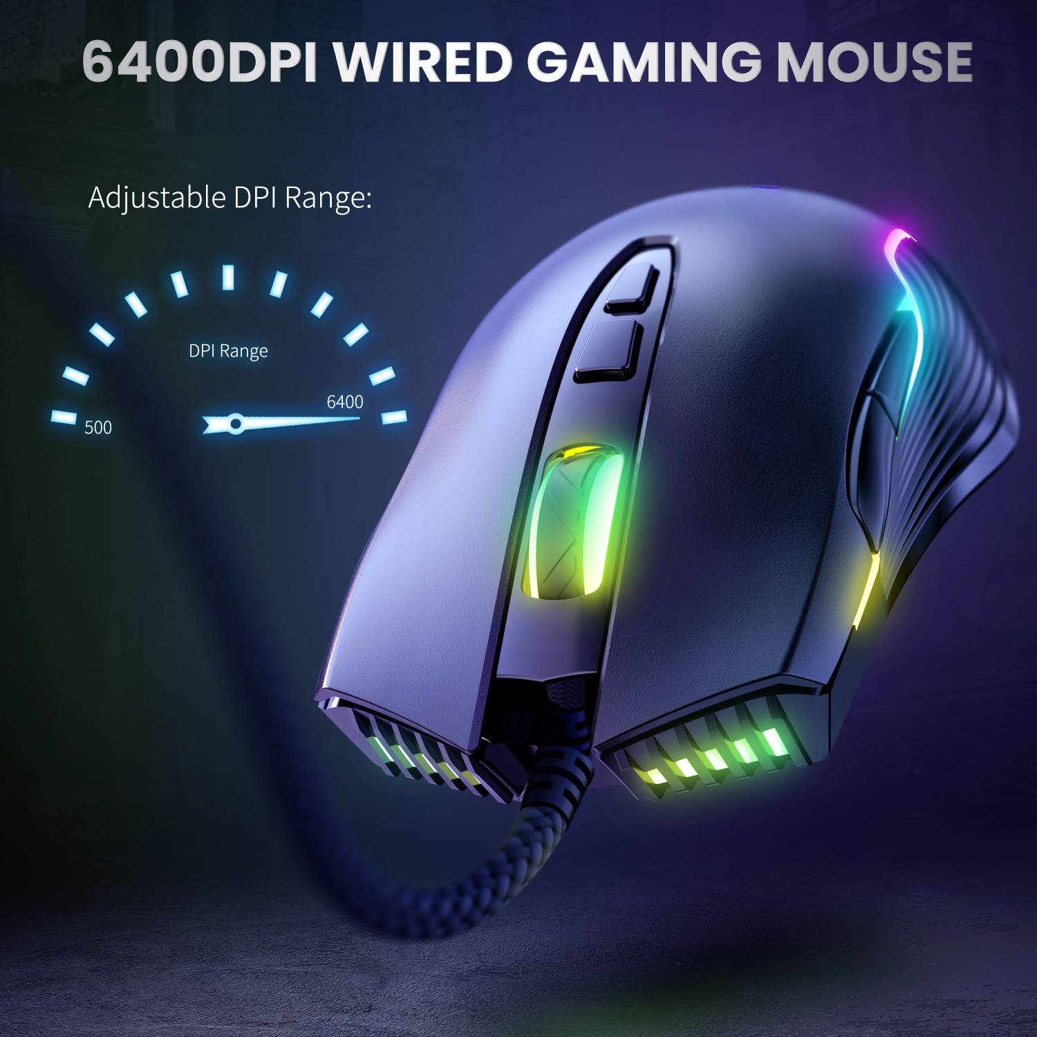 ONIKUMA CW905 RGB Gaming Mouse Wired USB Optical Computer Mice With RGB