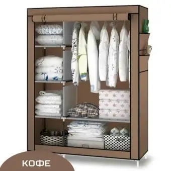 Grade One Fabric And Steel Rod Folding Canvas Wardrobe Cupboard