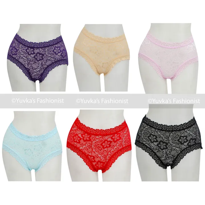 kom Vooraf Hangen Plus Size Women Net Panty Middle Waist Underwear (Pack Of 6): Buy Online at  Best Prices in Nepal | Daraz.com.np