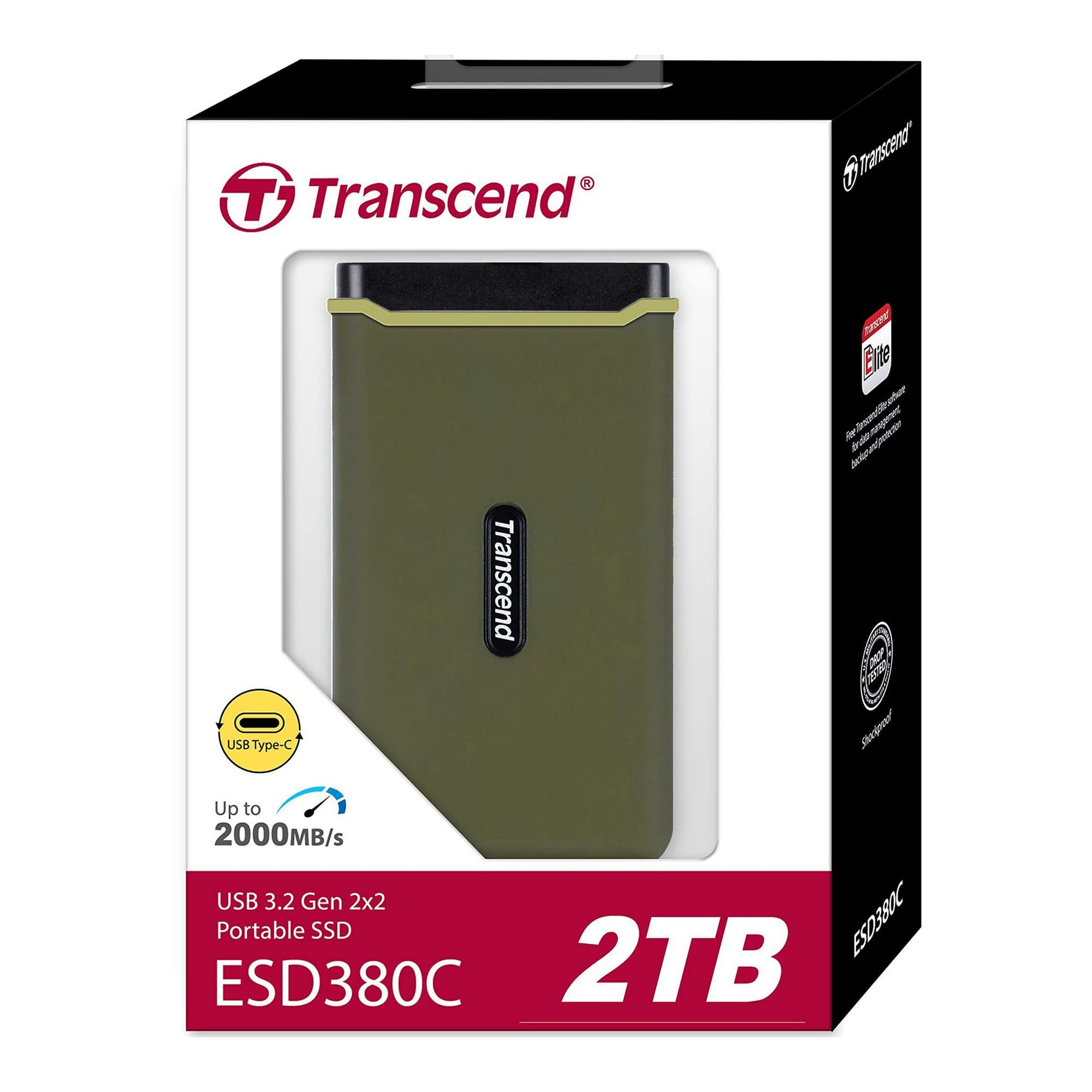 Transcend 2Tb, External Ssd, Esd380C, Usb Gen2,Type-C