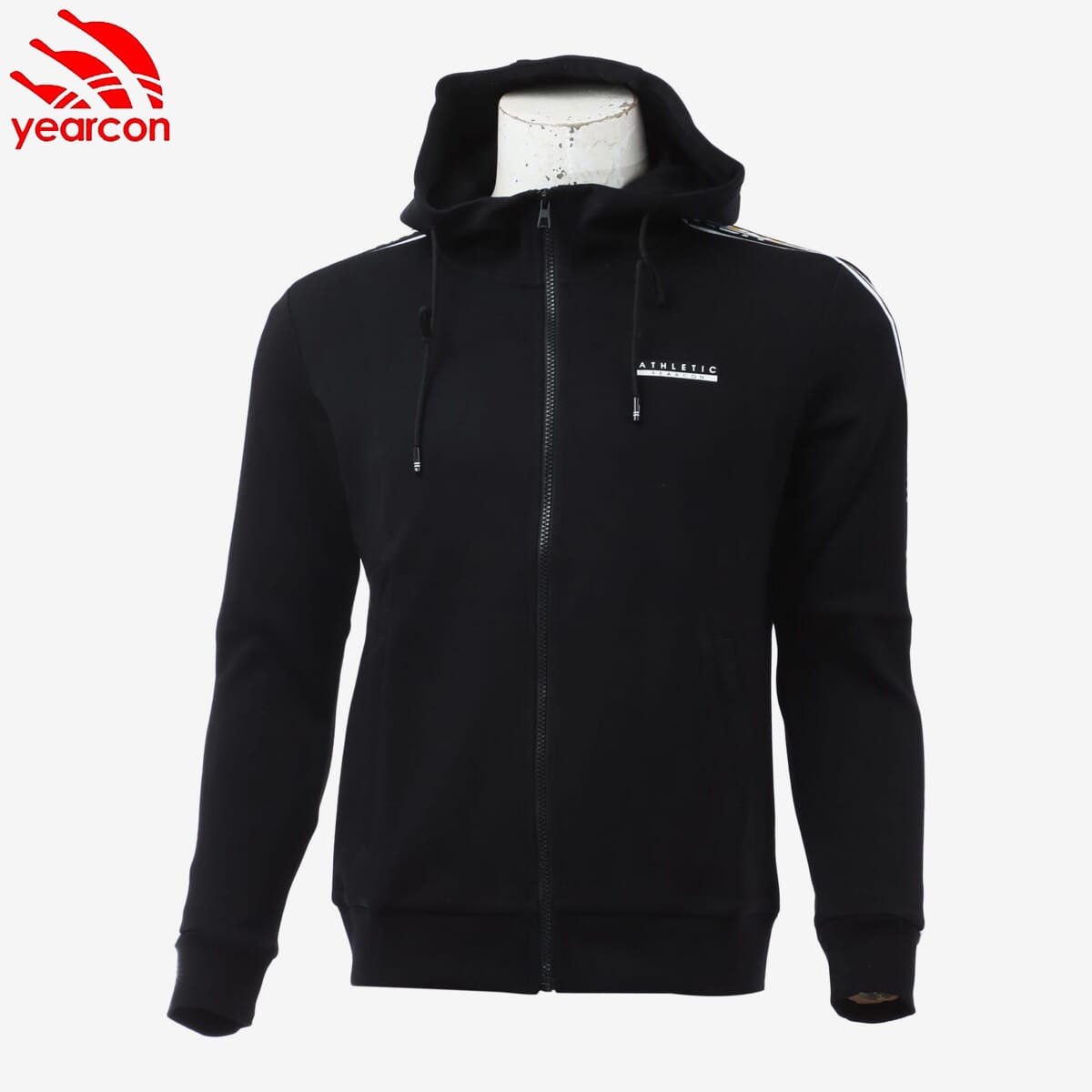 Yearcon Black Cotton Stretchable Full Sleeve Pocket Design Jacket For Men