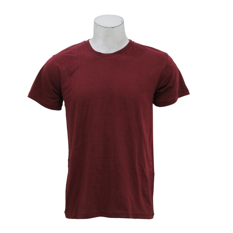Maroon Plain T-Shirt For Men: Buy 