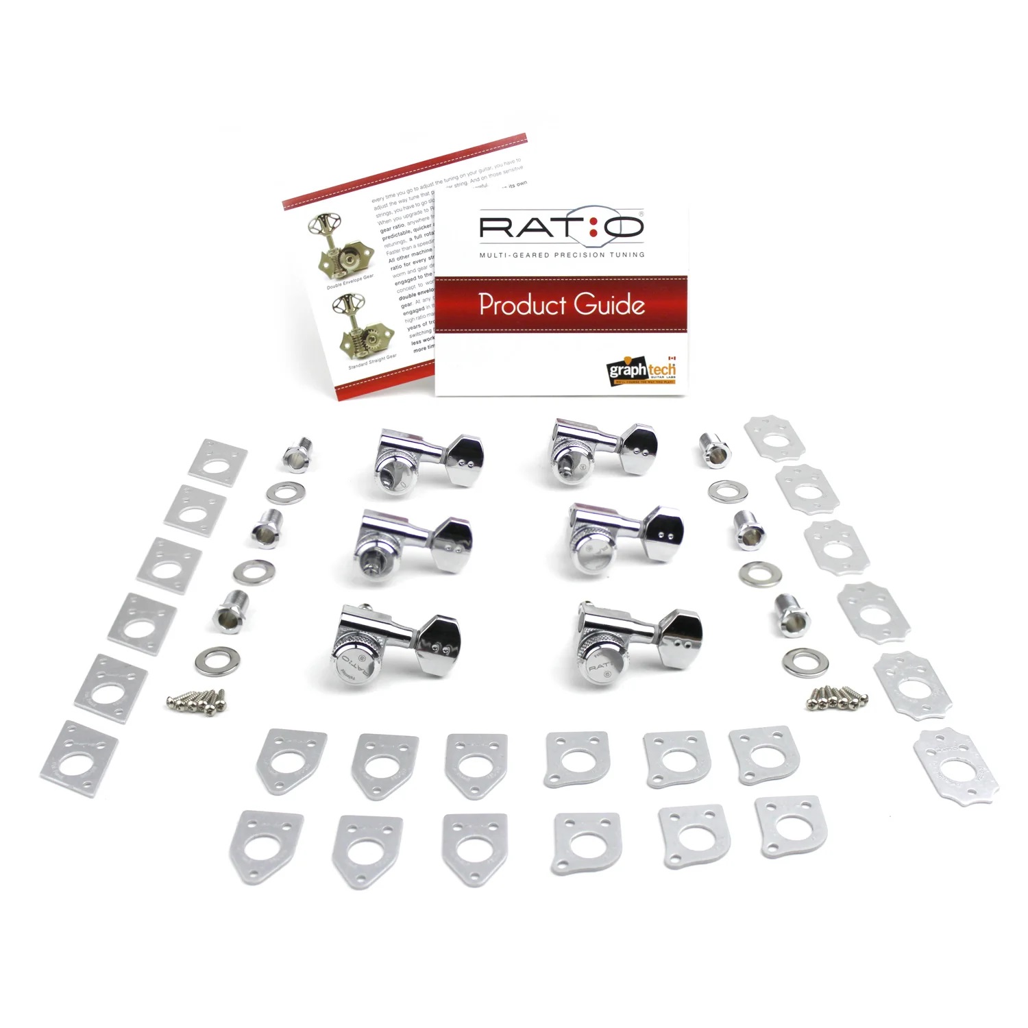 Graph Tech Ratio 6 In Line Electric Locking Machine Heads Staggered Posts