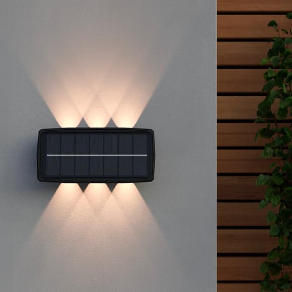 2 Pcs LED Solar Light For Home Décor & Outdoor Spaces, Outdoor Waterproof Up And Down Luminous Light