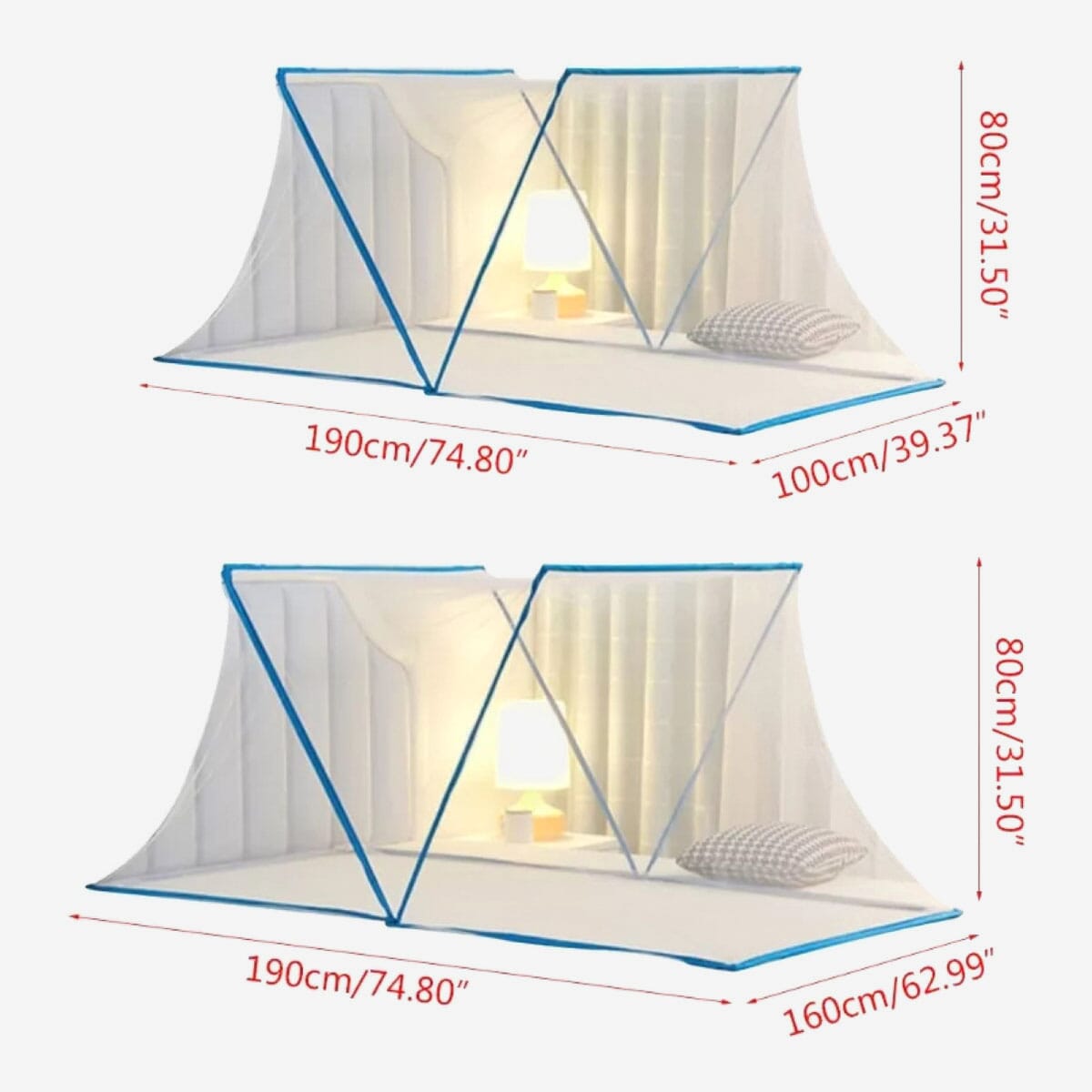 Foldble Mosquito net for Double Bed By Arushi