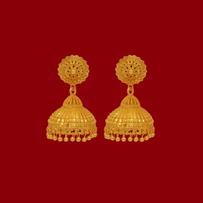 Jhumka hot sale set gold