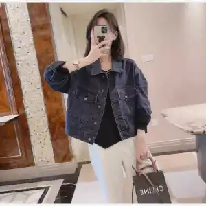 Womens spring winter denim on sale jacket