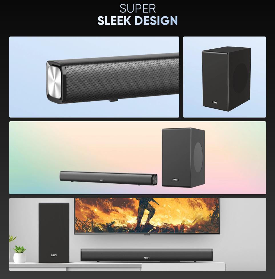 Mivi Fort S200 Soundbar With Wired Subwoofer200W Output Made In India