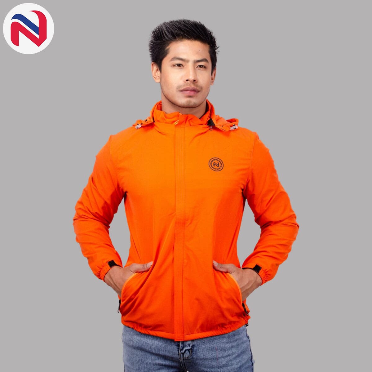 Nyptra Orange Premium Net Inside Windcheater Jacket For Men