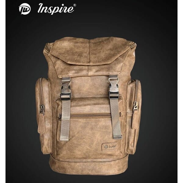 Leather Large Capacity Travel Laptop Backpack By Bajrang