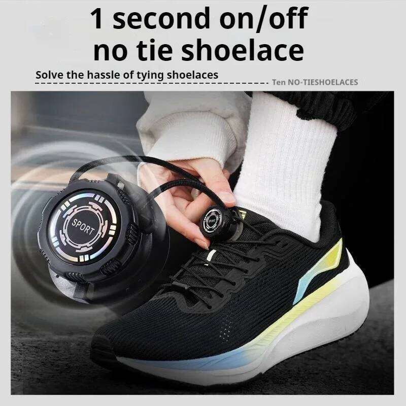 Easy Installation Automatic Shoelaces Without Ties Black White Swivel ...
