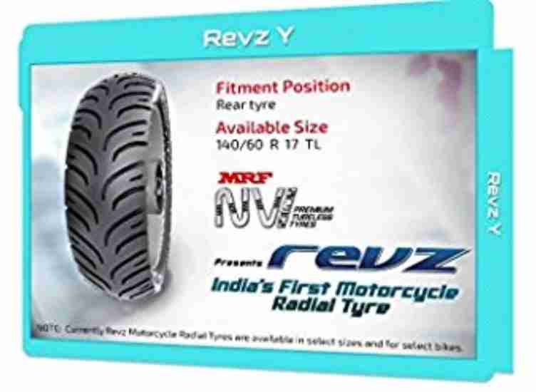 140 60 R17 Fz Tubeless Tyre Price Mrf MRF REVZ-Y 140/60 R17