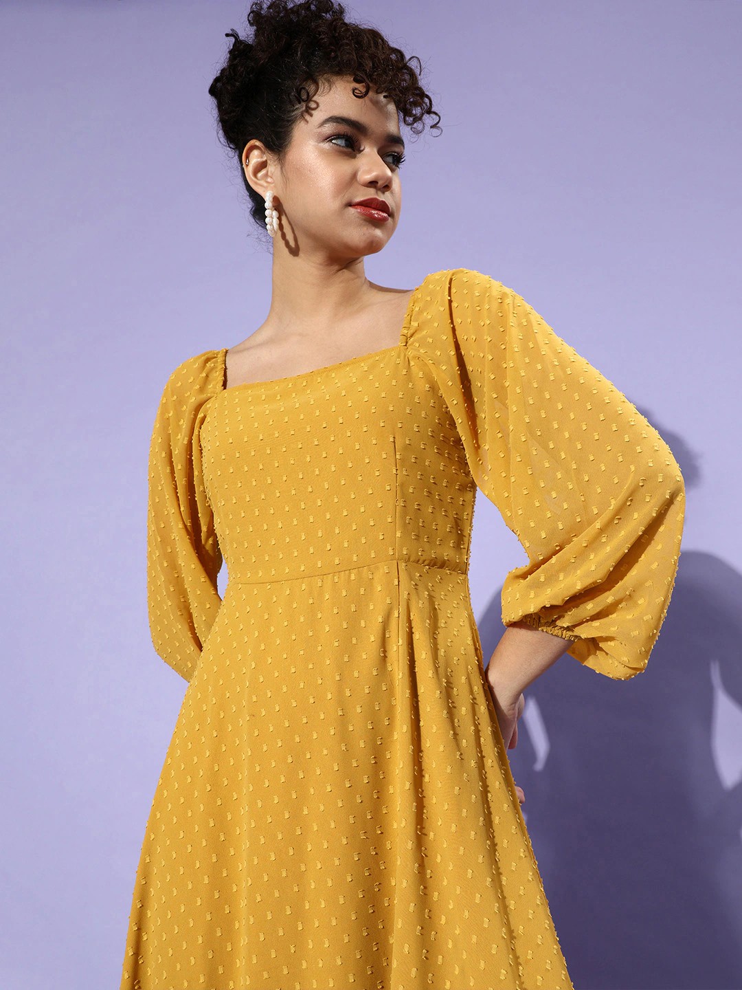yellow fitted crop top