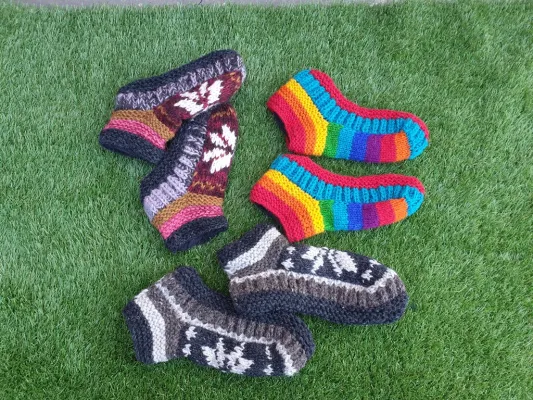 Hand Knitted Woolen Socks for Indoor , woolen Socks.