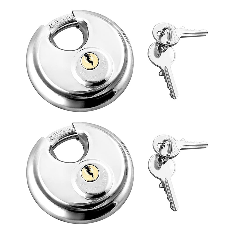 NCANRUI Disc Locks, Heavy Duty Steel Keyed Padlock Disc Storage Locks ...
