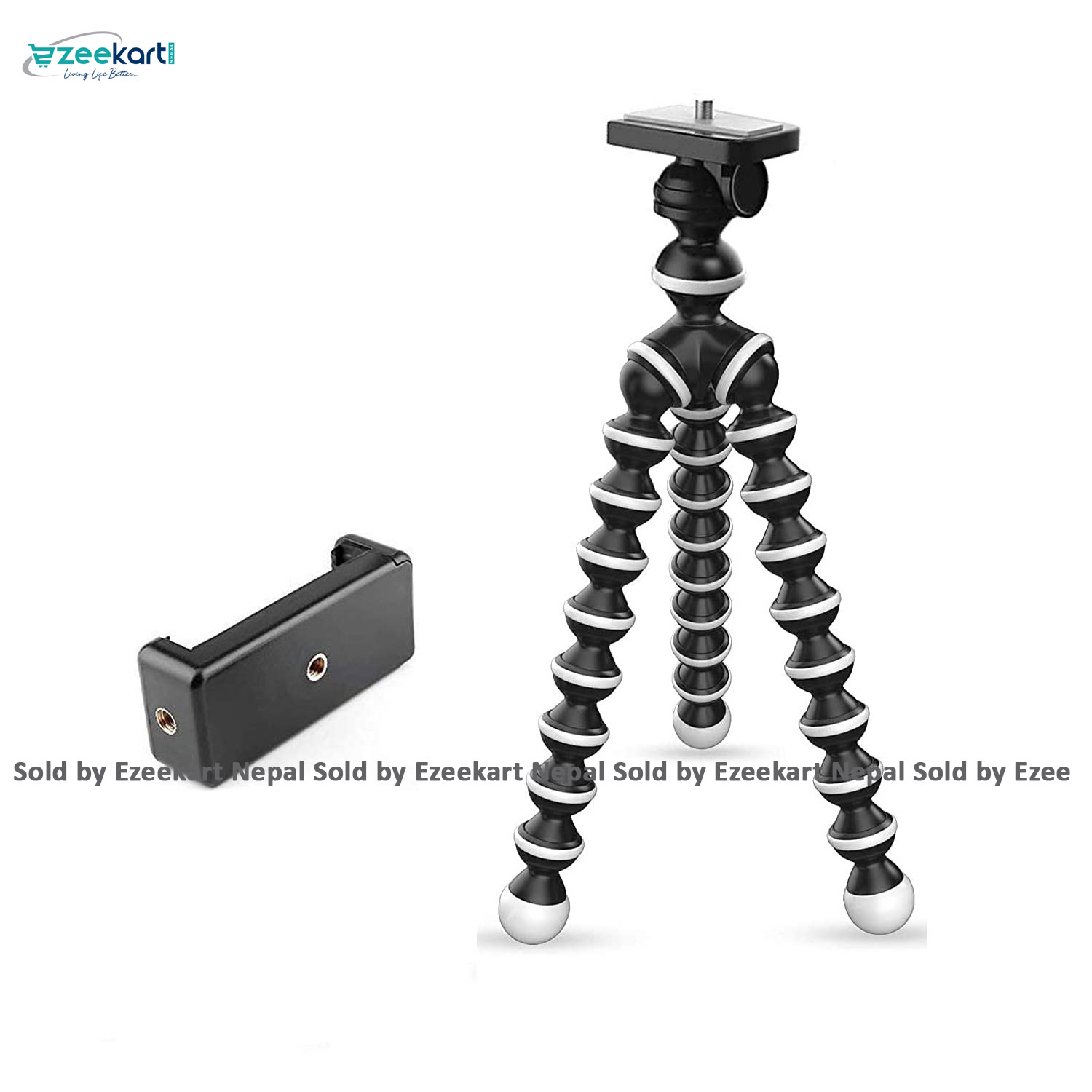 Gorilla Tripod With Mobile Holder For Mobile Phone And Camera