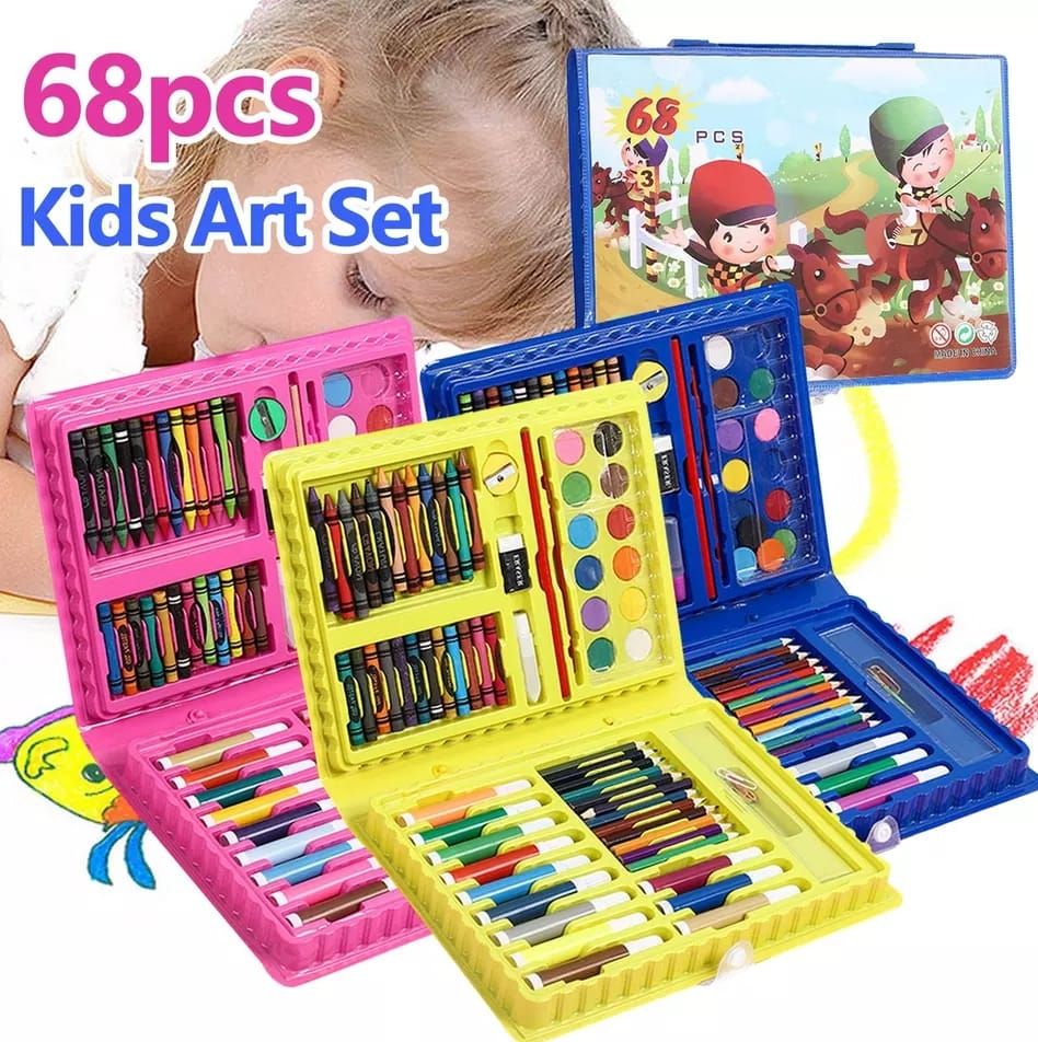 68 PCS Color Box – Complete Art Set for Kids