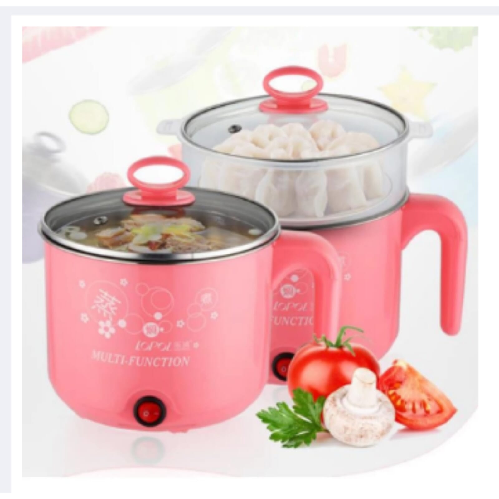 MTS Pot 2L Multifunction Pot Stainless Steel Electric Cooker Steamer Boiler Pot