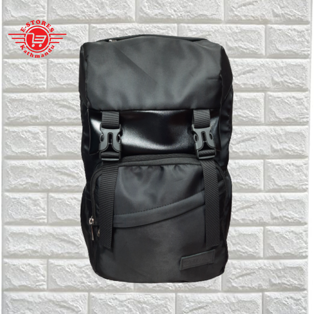 Solid KBU Korean Flap School College Outdoor Backpack For Unisex-1350